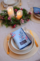 Ensemble cadeau Noël serviettes de table Douce magie du gui (2) - Ensemble cadeau serviettes de table Douce magie du gui (2) - Solem
