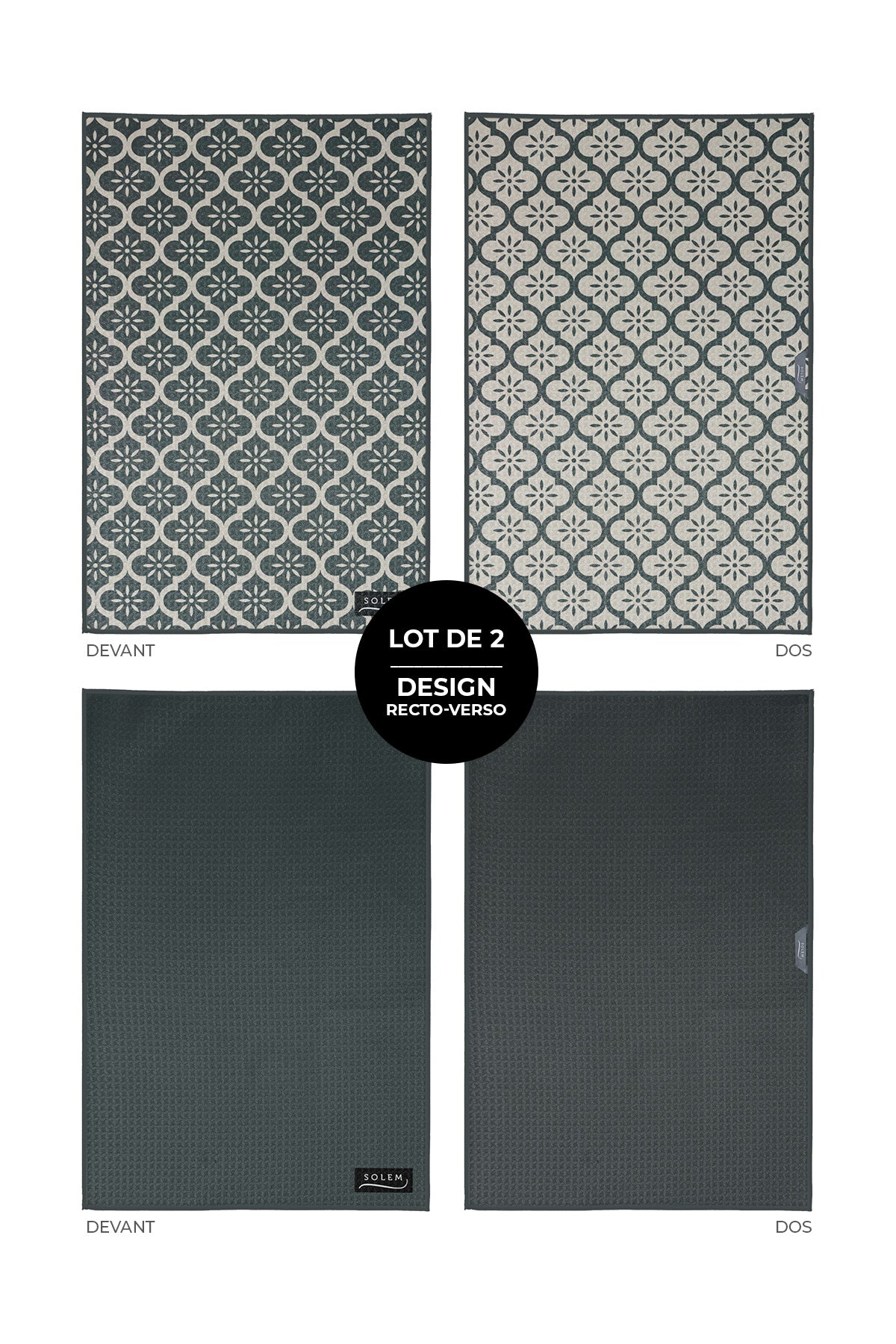 Essuie - mains de cuisine Mosaïque Urbaine (lot de 2) - Essuie - mains de cuisine Mosaïque Urbaine (lot de 2) - Solem