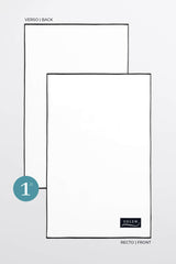 serviette - de - polissage - blanche - Solem - recto - verso - Linge de polissage Le Sommelier (lot de 2) - Solem
