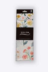paire - de - serviettes - claires - avec - des - fleurs - Linges à vaisselle Harmonie Florale (lot de 2) - Solem