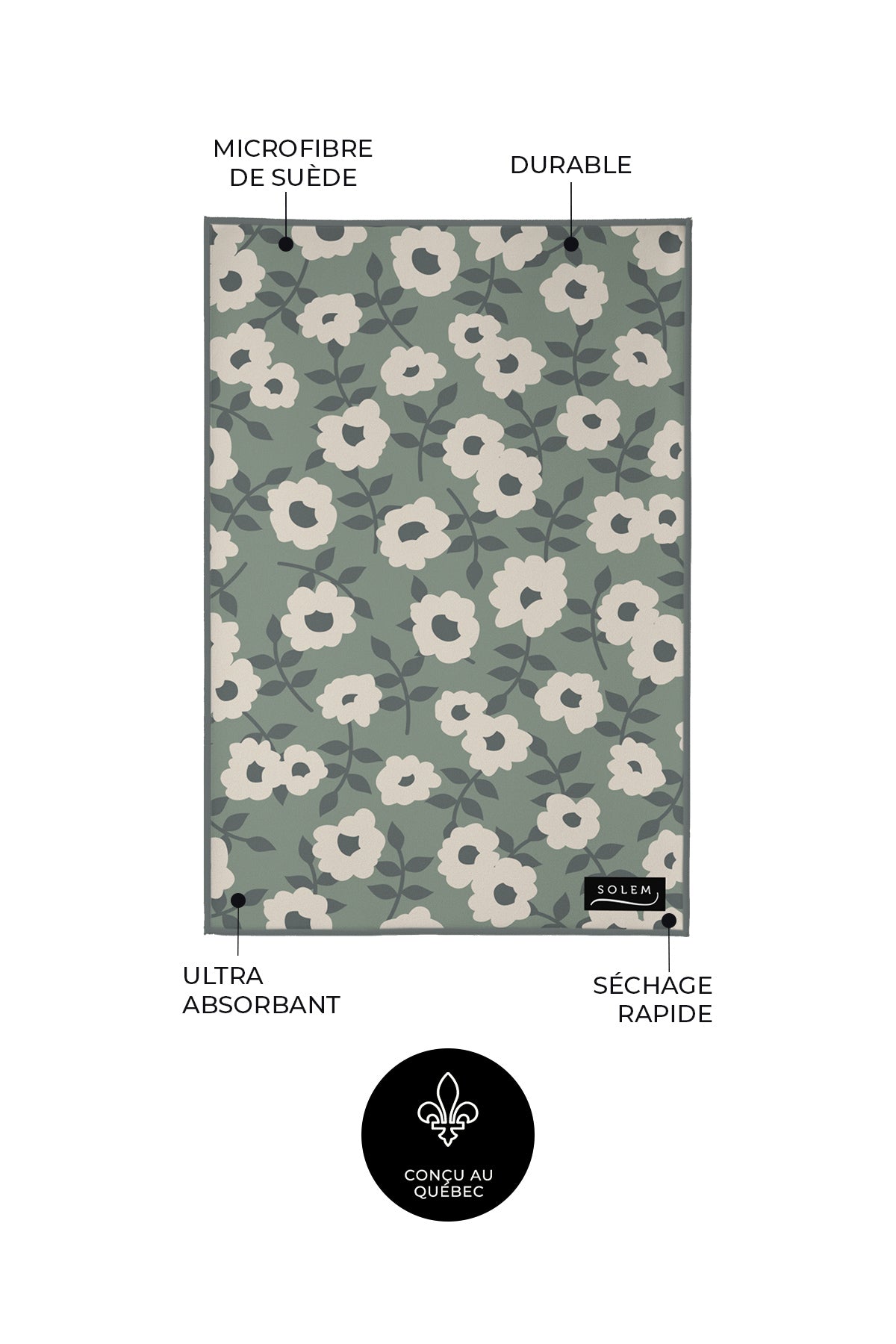 Linges à vaisselle Herbier sauvage (lot de 2) - Linges à vaisselle Herbier sauvage (lot de 2) - Solem