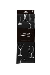 set - de - serviettes - avec - verre - et - bouteille - de - vin - Linges à vaisselle La Cuvée Solem (lot de 2) - Solem