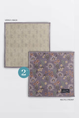 Linge - pour - lunette - recto - verso - fleuri - beige - et - violet - Lingettes à lunettes Douce Floraison (lot de 2) - Solem