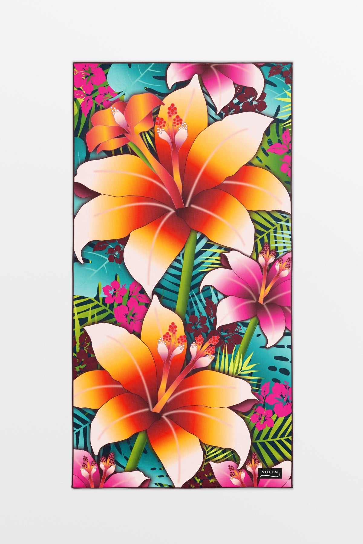 Serviette de plage Fleurs de Tahiti XL - Serviette de plage Fleurs de Tahiti XL - Solem