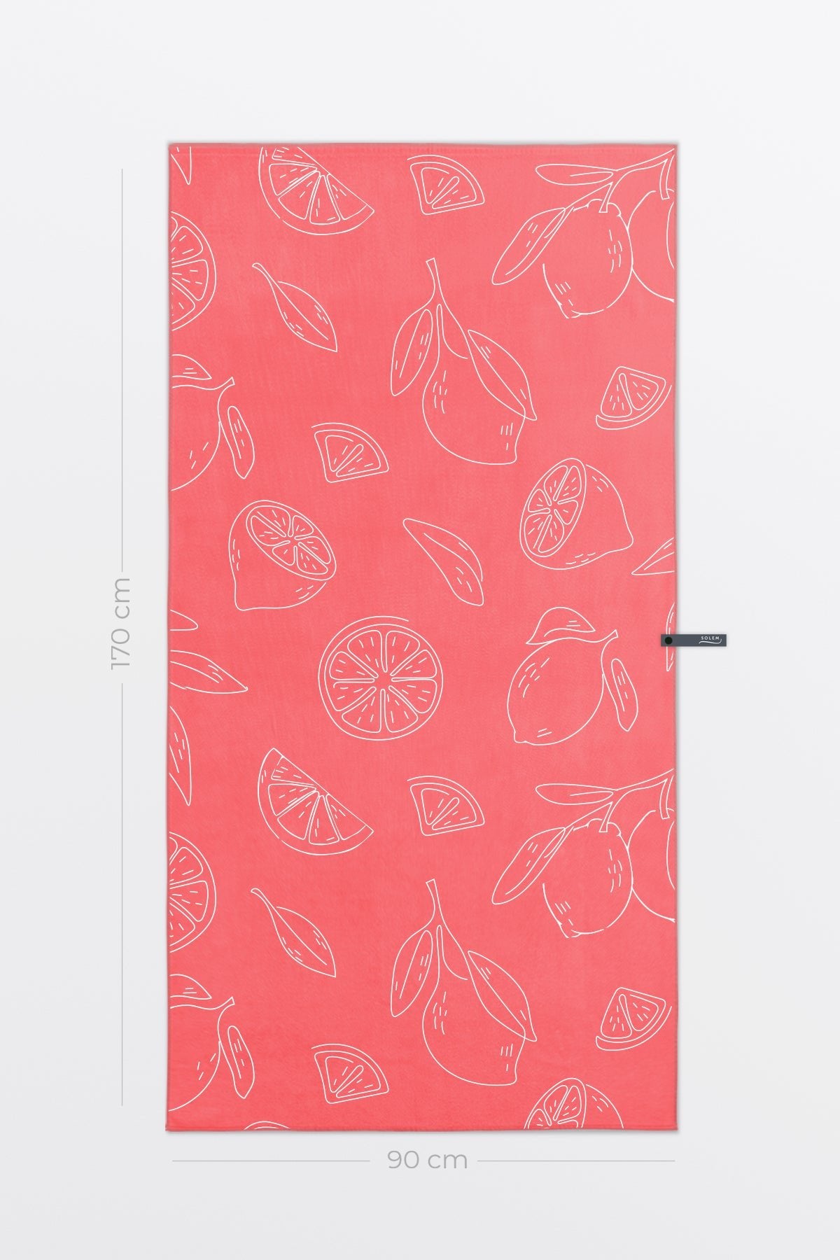 Serviette de plage Rose Citron XL - Serviette de plage Rose Citron XL - Solem