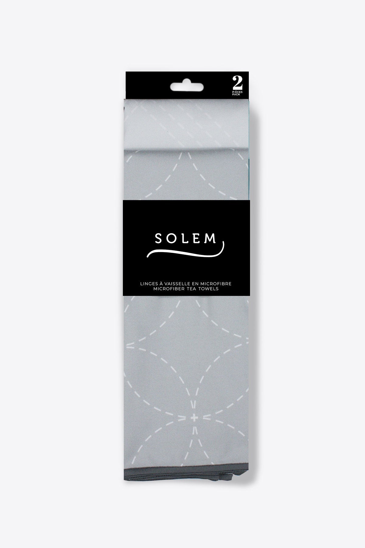 Linges à vaisselle Les Essentiels - Gris (Lot de 2) - Linges à vaisselle Les Essentiels - Gris (Lot de 2) - Solem