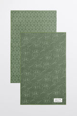 Linges à vaisselle Les Gardénias - Vert (Lot de 2) - Linges à vaisselle Les Gardénias - Vert (Lot de 2) - Solem