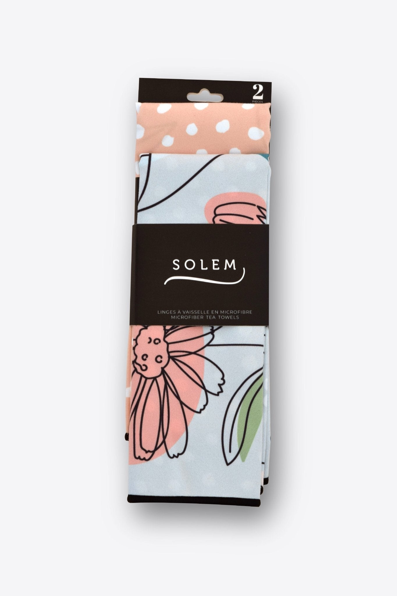 Précommande - Linges à vaisselle Les fleurs du Courage | Leucan (Lot de 2) - Précommande - Linges à vaisselle Les fleurs du Courage | Leucan (Lot de 2) - Solem