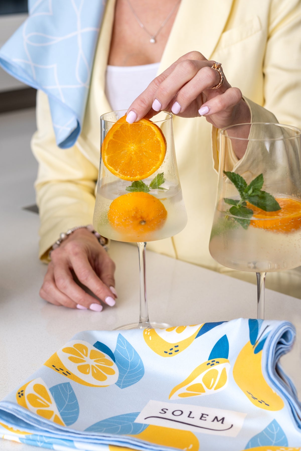 Précommande - Linges à vaisselle - Les Mandarines (Lot de 2) - Précommande - Linges à vaisselle - Les Mandarines (Lot de 2) - Solem