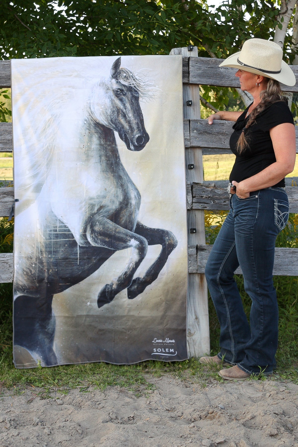 Précommande -Serviette de plage collection signature Le cheval « Liberté sauvage » | XL - Précommande -Serviette de plage collection signature Le cheval « Liberté sauvage » | XL - Solem