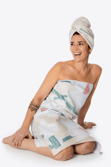 Serviette à cheveux Collection Marguerite en brise - Beige - Serviette à cheveux Collection Marguerite en brise - Beige - Solem