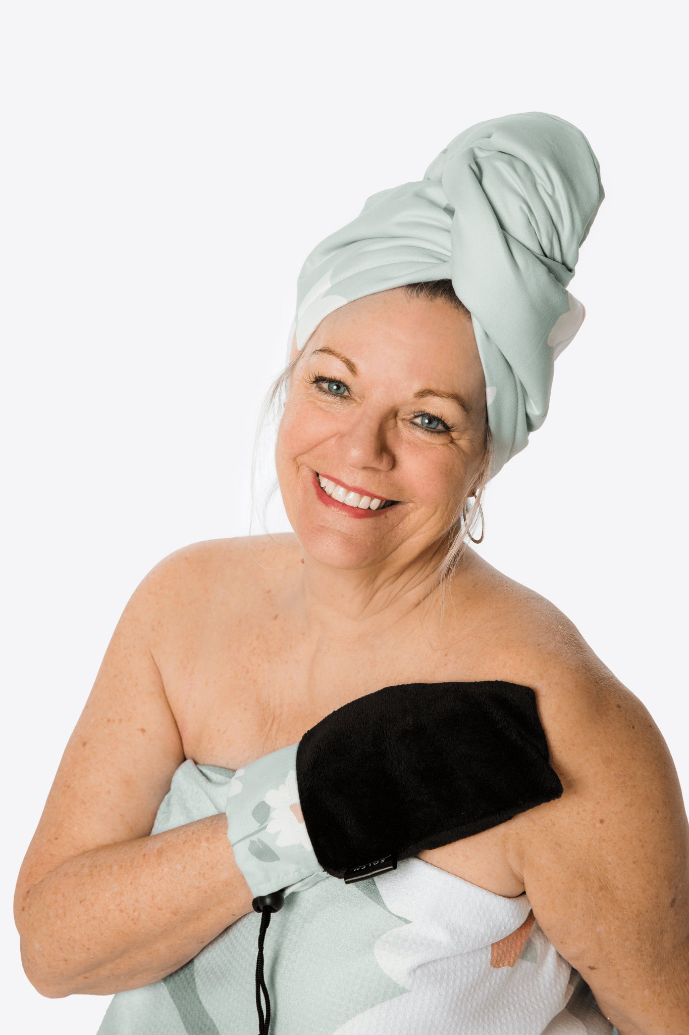 The Breezy Marguerite Collection Hair Towel - Sage | Default Title -