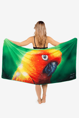 serviette-de-microfibre-solem-perroquet - Serviette de plage Le Perroquet « Salut, t’es qui? » | XL - Solem