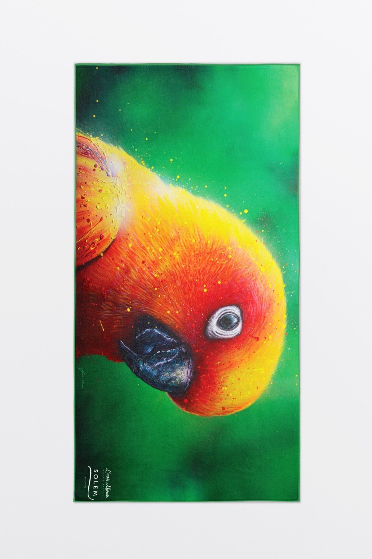 Serviette de plage Le Perroquet « Salut, t’es qui? » | XL - Serviette de plage Le Perroquet « Salut, t’es qui? » | XL - Solem