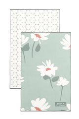 Serviettes à main Collection Marguerite en brise - Sauge (Lot de 2) - Serviettes à main Collection Marguerite en brise - Sauge (Lot de 2) - Solem
