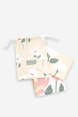 Serviettes à main Collection Marguerites en brise - Beige (Lot de 2) - Serviettes à main Collection Marguerites en brise - Beige (Lot de 2) - Solem