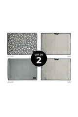 Tapis de séchage pour vaisselle Fleur de sauge (lot de 2)
