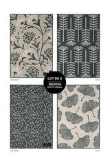 Linges à vaisselle Fleurs de velours (lot de 2)
