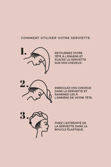 Serviette à cheveux Bisou Coeur