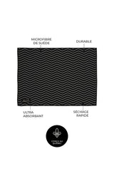 Tapis de séchage pour vaisselle Les Élégants - Noir (lot de 2)