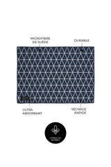 Tapis de séchage pour vaisselle Les Élégants - Marine (lot de 2)