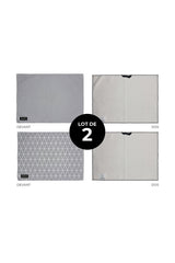 Tapis de séchage pour vaisselle Les Élégants - Gris (lot de 2)