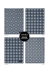 Linge à vitres et miroirs Les Incontournables - Marine (lot de 2)