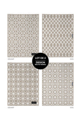 Linge à vitres et miroirs Les Incontournables - Beige (lot de 2)
