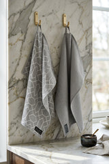 Essuie-mains de cuisine Les Intemporels - Gris (lot de 2)