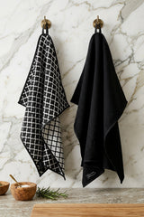 Essuie-mains de cuisine Les Sublimes - Noir (lot de 2)