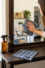 Linge à vitres et miroirs Les Incontournables - Marine (lot de 2)
