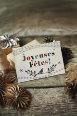 Carte de Noël ''Joyeuses Fêtes'' ensemencée format Carte Postale - Carte de Noël ''Joyeuses Fêtes'' ensemencée format Carte Postale - Solem