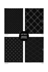 Linge à vaisselle Les Essentiels - Noir (lot de 2) - Linge à vaisselle Les Essentiels - Noir (lot de 2) - Solem