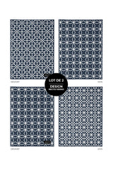 Linge à vitres et miroirs Les Incontournables - Marine (lot de 2) - Linge à vitres et miroirs Les Incontournables - Marine (lot de 2) - Solem