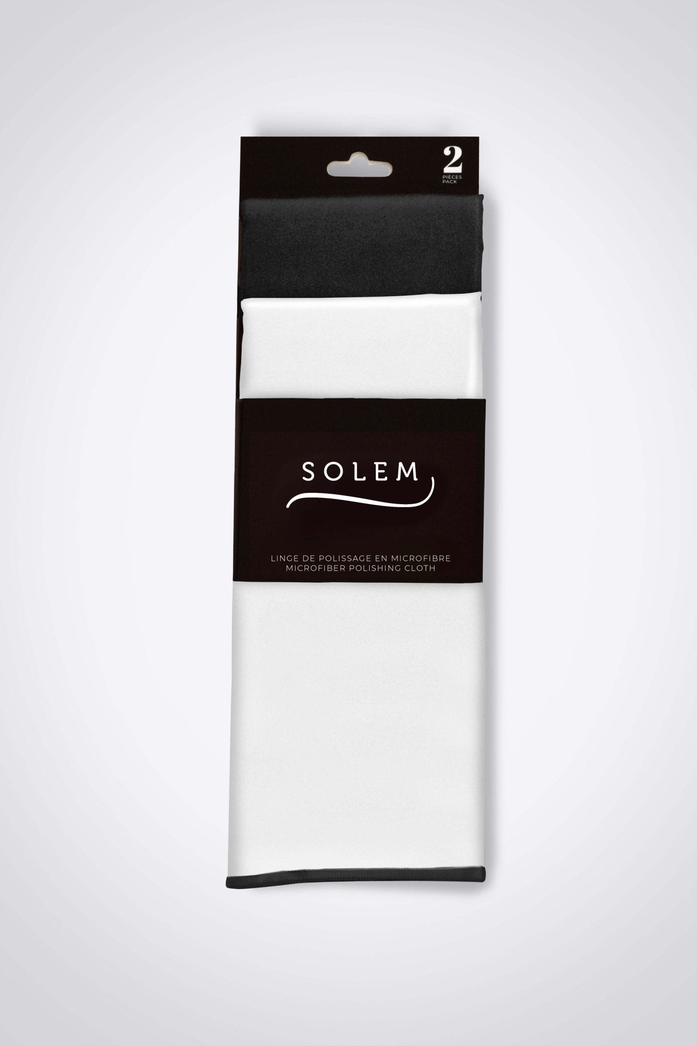 duo - de - serviettes - blanche - et - noire - pour - polissage - Linge de polissage Le Sommelier (lot de 2) - Solem