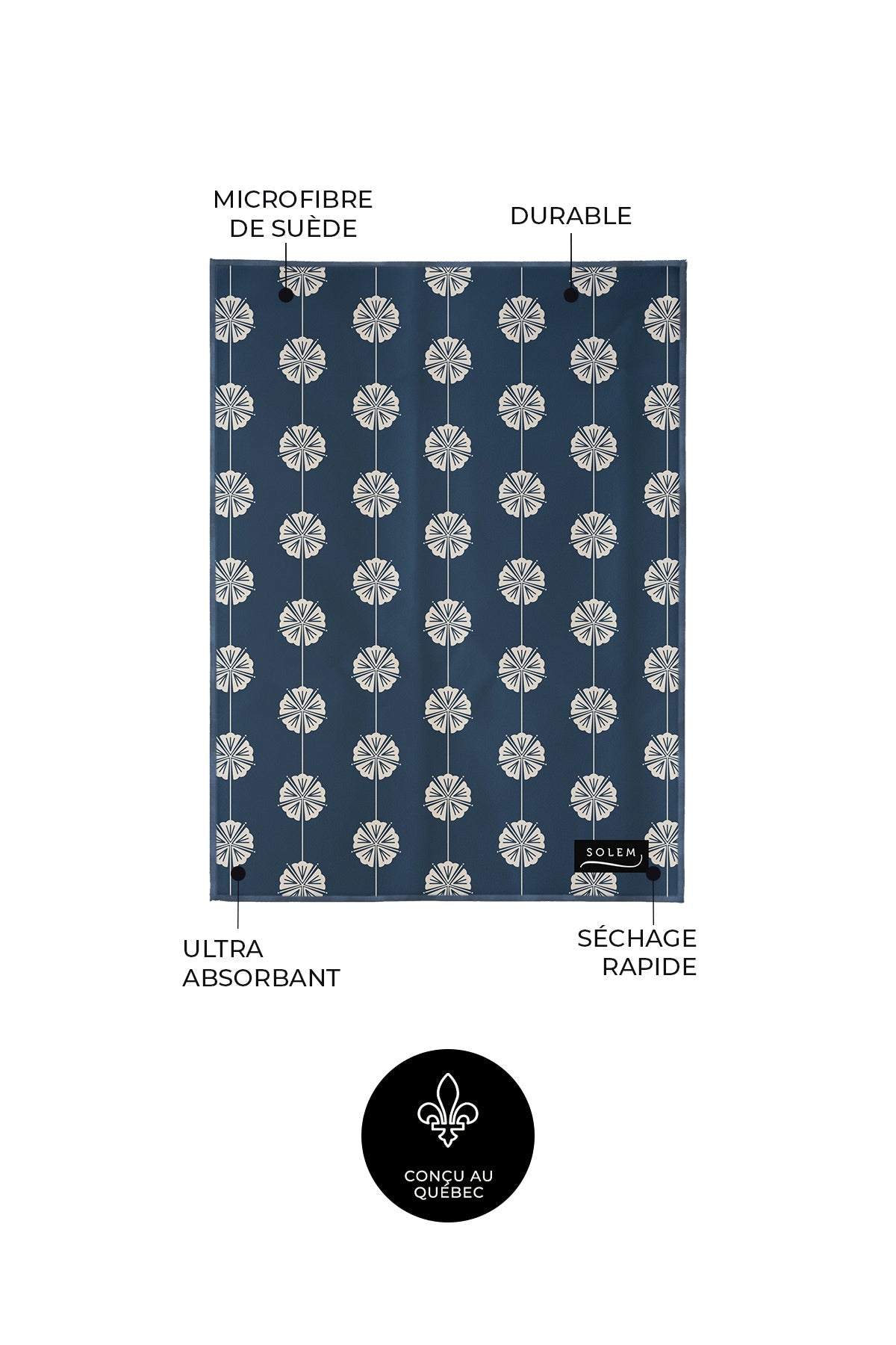 Linge vitres et miroirs Horizon nocturne (lot de 2) - Linge vitres et miroirs Horizon nocturne (lot de 2) - Solem