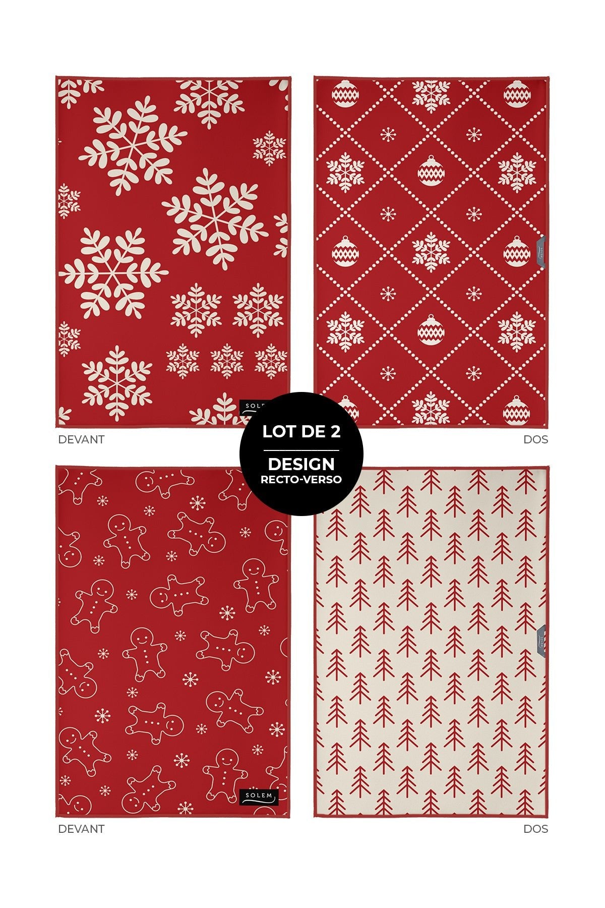 Linges à vaisselle Douceur d'Hiver - Édition limitée 2025 (lot de 2) - Linges à vaisselle Douceur d'Hiver - Édition limitée 2025 (lot de 2) - Solem