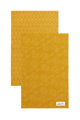 Linges à vaisselle Les Magnolias - Jaune (Lot de 2) - Linges à vaisselle Les Magnolias - Jaune (Lot de 2) - Solem