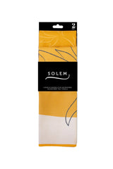 Linges à vaisselle Les Magnolias - Jaune (Lot de 2) - Linges à vaisselle Les Magnolias - Jaune (Lot de 2) - Solem