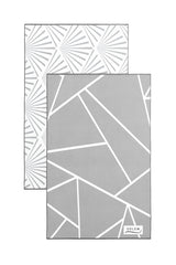 Linges à vaisselle Les Raffinés - Gris (Lot de 2) - Linges à vaisselle Les Raffinés - Gris (Lot de 2) - Solem