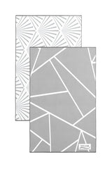 Linges à vaisselle Les Raffinés - Gris (Lot de 2)