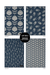 Linges à vaisselle Nature Indigo (lot de 2) - Linges à vaisselle Nature Indigo (lot de 2) - Solem