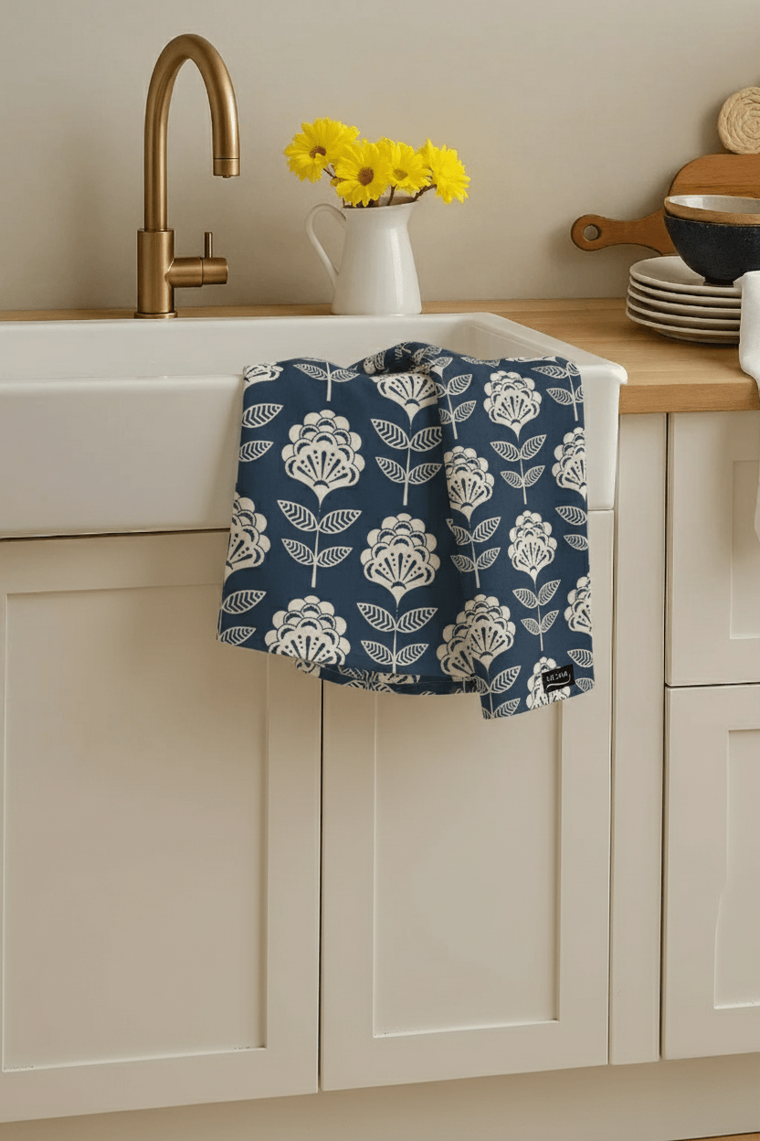 Linges à vaisselle Nature Indigo (lot de 2) - Linges à vaisselle Nature Indigo (lot de 2) - Solem