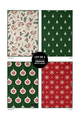 Linges à vaisselle Sous les sapins - Édition limitée Noël 2025 (lot de 2) - Linges à vaisselle Sous les sapins - Édition limitée Noël 2025 (lot de 2) - Solem