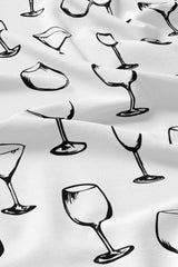 aperçu - polissage - microfibre - blanche - avec - verre - cocktail - Linges de polissage Le Grand Cru (lot de 2) - Solem