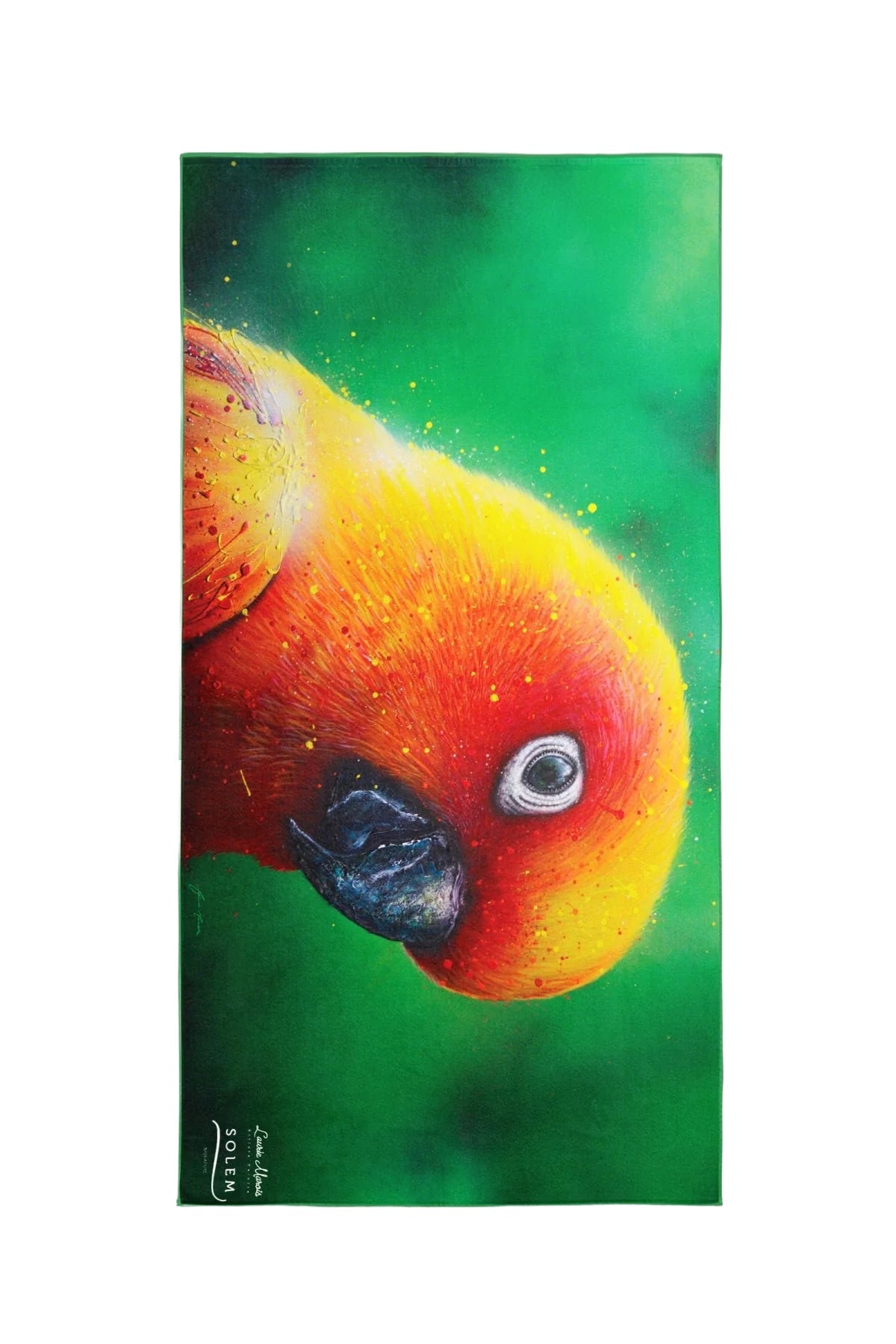 Serviette de plage Le Perroquet « Salut, t’es qui? » | XL - Serviette de plage Le Perroquet « Salut, t’es qui? » | XL - Solem