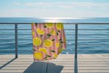 Serviette de plage Rose Citron XL - Serviette de plage Rose Citron XL - Solem