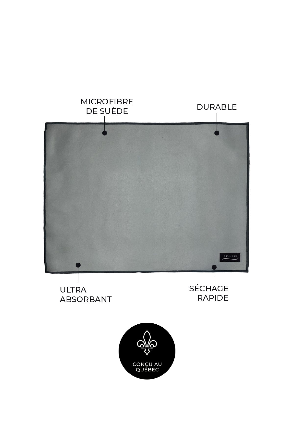 Tapis de séchage pour vaisselle Fleur de sauge (lot de 2) - Tapis de séchage pour vaisselle Fleur de sauge (lot de 2) - Solem