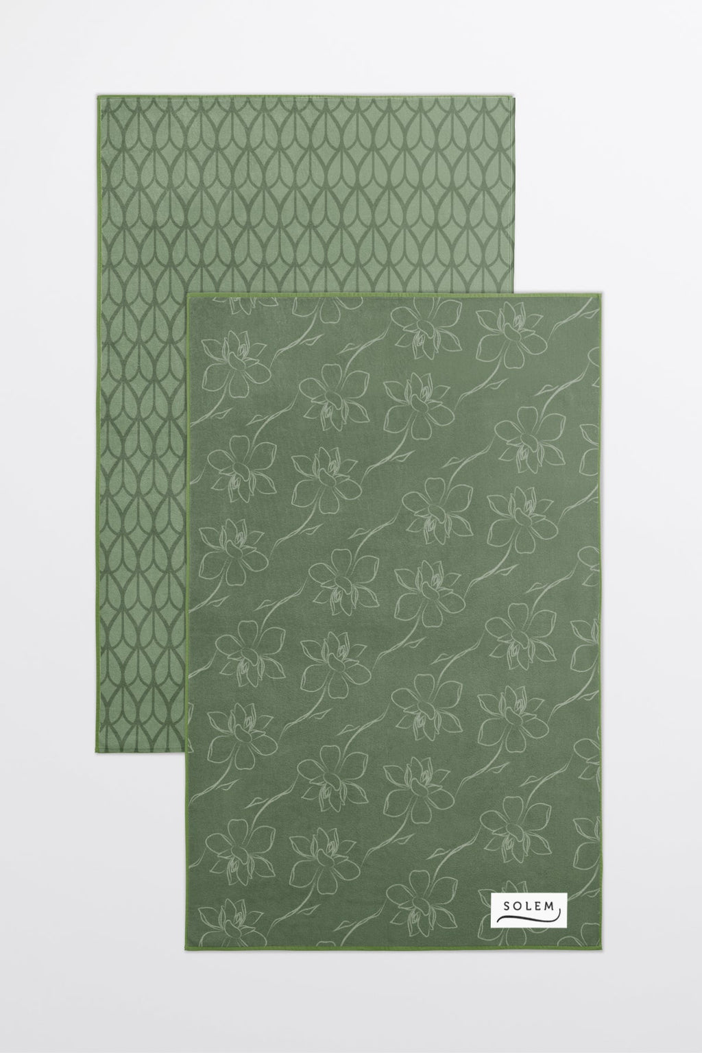 Linges à vaisselle Les Gardénias - Vert (Lot de 2) - Linges à vaisselle Les Gardénias - Vert (Lot de 2) - Solem