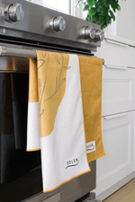Linges à vaisselle Les Magnolias -Jaune (Lot de 2) - Linges à vaisselle Les Magnolias -Jaune (Lot de 2) - Solem